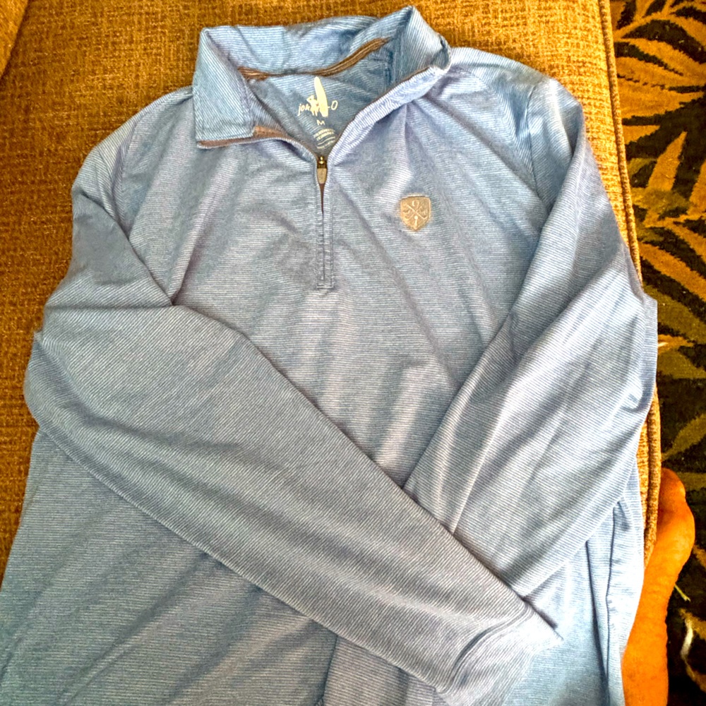 johnnie-O Light Blue Quarter-Zip Pullover